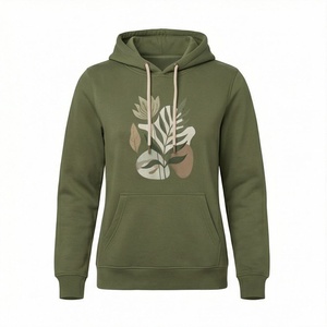 Womens High Quality Cotton Pullover Hoodie Lightweight Custom Logo Printing Streetwear Style Premium Ladies Apparel - Product Image 1