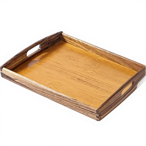 ถาดไม้เนื้อแข็ง ถาดเสิร์ฟสำหรับใช้ในบ้าน โรงแรม และร้านอาหาร ถาดเสิร์ฟแบบกำหนดเองจากอินเดียในราคาที่เหมาะสม - Product Image 1