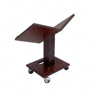 Soporte de Lectura Móvil de Madera con Ruedas, Soporte para Libros de Caoba, Atril para Corán y Biblia - Product Image 1