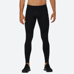 Fitness <b>Men's</b> Running <b>Tights</b> Spandex/Nylon Solid High Elastic <b>Compression</b> Breathable Quick Dry Elastic Waist Full Leggings - Product Image 1