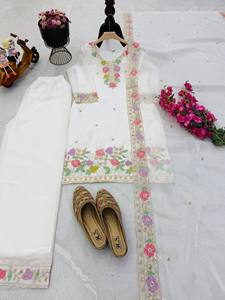LAUNCHED NEW DESIGNER MODERN SALWAR KAMEEZ for WOMEN PARTY WEAR with EMBOSED WORK QUICK DRY ALL SEASONS - Product Image 2