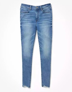 Jeans Personalizados para Mujer, OEM, Ajustados, Azules, Ultra Elásticos, con Dobladillo Desgarrado, Cintura Alta, Estilo Lápiz - Product Image 4