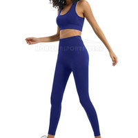 Ensemble de yoga 2 pièces uni pour femme – Tenue de sport en Spandex/Nylon à séchage rapide et respirante – Meilleure vente
