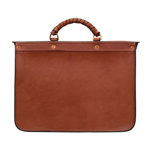 Leather <b>Briefcase</b> Genuine Cowhide Laptop Bag 15.6 Inch Slim Business Office Handbag with Shoulder Strap for Men Professionals - Product Image 3