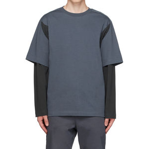 Camiseta de Manga Larga Casual con Cuello Redondo, Transpirable, Ecológica, 100% Algodón, de Doble Capa, Talla Grande para Hombre, con Logotipo Personalizado OEM - Product Image 3