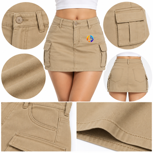 Son style moderne et sa finition soignée font de la mini-jupe pour femme un vêtement facile à assortir avec différents hauts, chaussures et tendances de la mode printanière. - Product Image 6