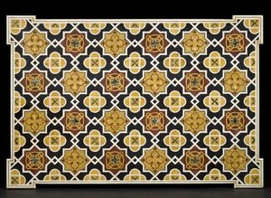 ท็อปโต๊ะหินอ่อนสีดำลายดอกไม้คลาสสิก รูปทรงสี่เหลี่ยมผืนผ้า งานแฮนด์เมด คุณภาพดี ใช้สำหรับตกแต่งบ้าน ราคาถูก - Product Image 4