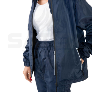 Conjunto Deportivo Personalizado para Hombre, Chaqueta Cortavientos de Nailon y Poliéster, Pantalones Deportivos de Dos Piezas con Cierre, Tejido Suave y Texturizado - Product Image 2