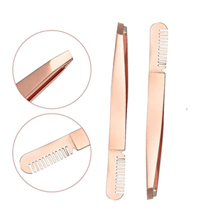 Pinzas Profesionales para Cejas de Acero Inoxidable con Punta Inclinada y Puntiaguda, Diseño Moderno, Duraderas para un Aseo Preciso - Product Image 6