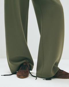 Ensemble de vêtements amples personnalisés pour femmes : T-shirts unis et pantalons de survêtement à jambes larges 2026 – Tenue décontractée en molleton de coton doux pour femmes - Product Image 2