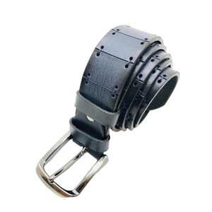 Ceintures en cuir de buffle véritable avec boucle en acier inoxydable, résistantes à l'eau, robustes, pour hommes, en vente, ceintures personnalisées tendance, cadeaux. - Product Image 1