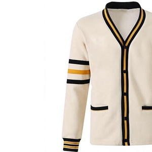 University Fraternities <b>Mens</b> high quality college style retro <b>cardigan</b> sweater <b>men</b> <b>Knitted</b> <b>Cardigan</b> Sweater Yellow Black Varsity - Product Image 4