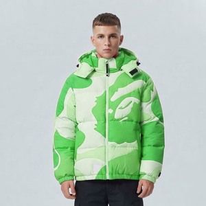 2026 <b>Cheap</b> Price Lightweight Canvas Stand Collar Waterproof Reversible <b>Puffer</b> <b>Jacket</b> Front Customizable Winter Hoodie for Sale - Product Image 4
