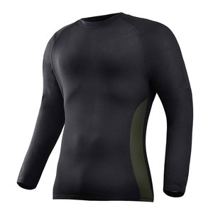 Ensemble de vêtements de sport pour hommes personnalisés, vêtements de fitness, vêtements de yoga, vêtements de jogging en plein air, ensemble de compression ajusté réversible - Product Image 2