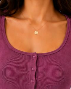 Magenta Purple Women Ribbed Knit <b>Crop</b> <b>Top</b> Short Sleeve Button Front Slim Fit Square Neck Casual Summer Cotton T Shirt Blouse - Product Image 5