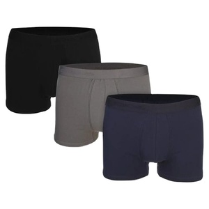 Sous-vêtements pour hommes, caleçons de sport de couleur unie, caleçons en coton pur - Product Image 4