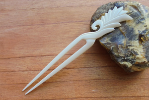 กิ๊บติดผมทรงอัพดอจากกระดูกธรรมชาติ |   ไม้เสียบผมแกะสลักแบบดั้งเดิม - Product Image 2