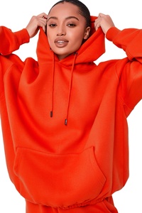 Chándal de gran tamaño pesado GSM de Color rojo para mujer, chándal acolchado a prueba de viento para correr, ropa deportiva, chándal de peso ligero para mujer - Product Image 6