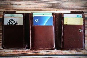 Custom Genuine Leather Tri Fold <b>Wallet</b> Men Top Grain Cowhide <b>Card</b> Holder <b>Small</b> Durable Business <b>Wallet</b> LTW-0189 - Product Image 2