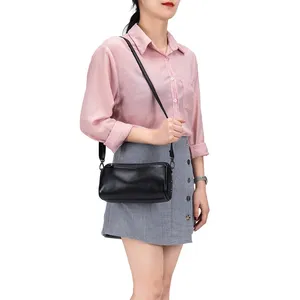Bolso de Hombro para Mujer, Bolso de Cuero Genuino, Bolso Cruzado de Piel Vacuna de Lujo, Bolso de Moda Femenino, Bolso Tipo Hobo, Bolso Mensajero - Product Image 6