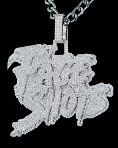 Pendentif personnalisé avec nom en lettres HipHop, argent 925, collier avec initiale personnalisée, diamant VVS, plaqué or, unisexe - Product Image 1