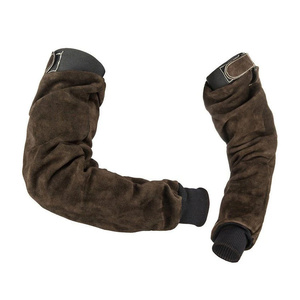 Manchons de protection professionnels en cuir croûte robuste pour soudeurs, résistants à la chaleur, ignifuges et anti-coupure JNM SAFETY Niveau de protection anti-coupure ANSI - Product Image 1
