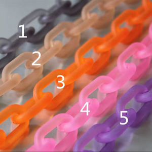 Chaîne murale décorative en résine, maillons larges, style moderne, mélange de couleurs, faite à la main, punk, creuse, grosse et longue, pour la décoration intérieure - Product Image 1