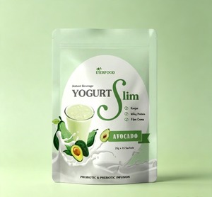 EVERFOOD YogurtSlim Avocado Yaourt instantané Protéines de lactosérum Probiotiques Remplacement de repas diététique Sachets de 25g - Product Image 1