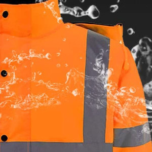 High Quality Men's Safety Hi Vis Reflective Flame-Retardant Breathable Polyester <b>Work</b> <b>Jacket</b> for Winter <b>Construction</b> Use - Product Image 4