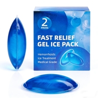 Compresse froide et chaude réutilisable de qualité médicale pour le soulagement des hémorroïdes, gel bleu