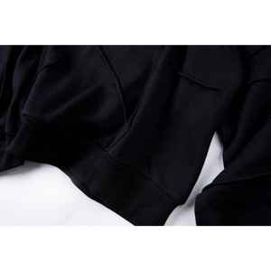 Sudadera con capucha de diseño retro americano con textura arrugada para hombre y mujer, de corte holgado y manga larga. - Product Image 3