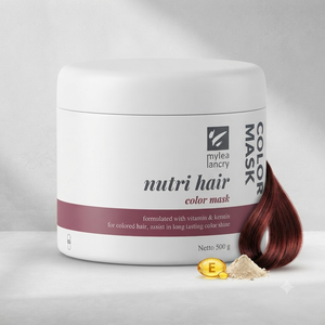MASCARILLA CREMA COLORANTE PARA CABELLO MYLEA LANCRY NUTRI, PARA CABELLO DAÑADO Y TEÑIDO, REPARADORA DEL CABELLO, 500ML - Product Image 2