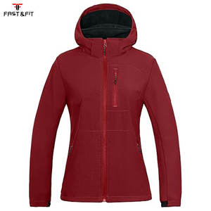 Veste matelassée imperméable pour femme, coupe-vent légère, softshell imprimé, tricotée, respirante, en polaire, pour l'automne - Product Image 2