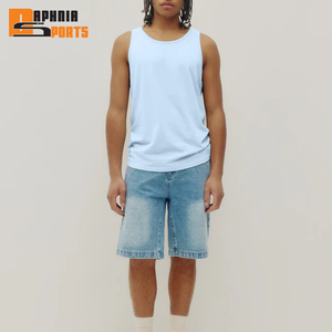 Camiseta sin mangas de verano con logo personalizado unisex, 100% algodón, 230-250 g/m², lisa, sin estampado, para hombre. - Product Image 5