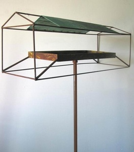 Comedero para pájaros de metal, casa decorativa para pájaros de jardín, refugio colgante para pájaros al aire libre, casa de hierro para la cría de aves, decorativa. - Product Image 3