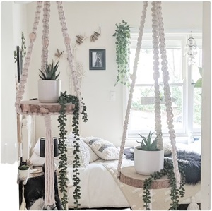 Double Macrame Plant Holder Customized Macrame Plant Hanger for <b>Wall</b> and Window Decoration - Product Image 1