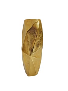Geometric Gold Aluminum Modern High Quality Decorative Tabletop Flower Vase Wedding Home Decor - Product Image 1