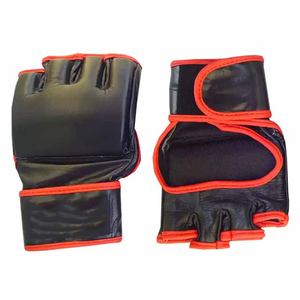 Guantes de Boxeo Profesionales OEM para Hombre, Hechos en Pakistán, de Cuero, con Medio Dedo, Transpirables, con Cierre de Cordones - Product Image 6
