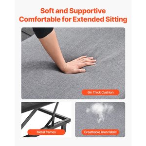 Divano Letto a U Convertibile con 2 Tasche Laterali, 2 Cuscini, Chaise Longue Doppia, 6 Posti, Letto Estraibile Pieghevole - Product Image 5