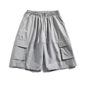 Cargo Shorts décontractés garçons tendance lâche mode été glace soie hommes grande poche quart pantalon - Product Image 2