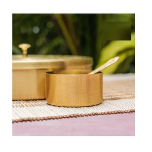 <b>United</b> Creations Luxury Durable Brass Double Wall Eco-Friendly Spice Box with Multiple Compartments <b>for</b> <b>Kitchen</b> Organization - Product Image 5