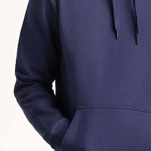 100% Cotton Fleece Hoodie for <b>Men</b> Heavyweight <b>Pullover</b> Sweatshirt Embroidered Hooded Collar Loose Fit Solid Pattern Winter Wear - Product Image 3