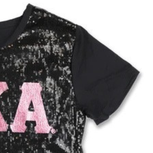T-shirt vert en chenille brodée, tee-shirt rose en coton premium, vêtement décontracté streetwear tendance - Product Image 2