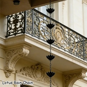 โซ่ฝนโลหะสไตล์ร่วมสมัยพร้อมข้อต่อแบบถ้วยสำหรับตกแต่งภายนอก - Product Image 6