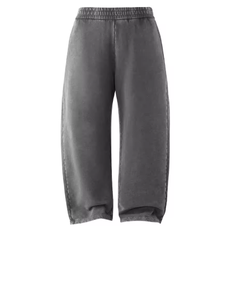 Vintage Street Wax Printing Acid Washed Wide Leg Sweatpants Pure Cotton Worn Out Curved Knife Joggers Pants Men Oversized - Product Image 4