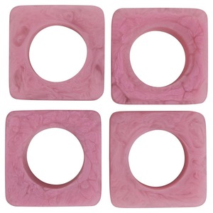 Anneau de serviette en résine époxy carré, décoration de table, couleur personnalisée, accessoire de table à manger pour fête, banquet - Product Image 4