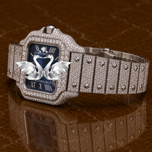 Custom Made Moissanite Diamond Watch Men Luxury Full Stone Setting Wristwatch - Product Image 3