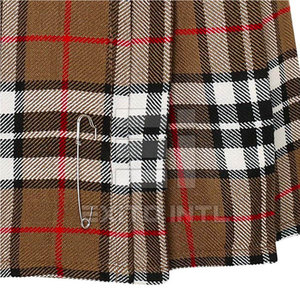 Women Breathable Knitted Kilt <b>Skirt</b> High Waist <b>Elastic</b> Pleated Casual Wear Mini 100% Polyester - Product Image 6