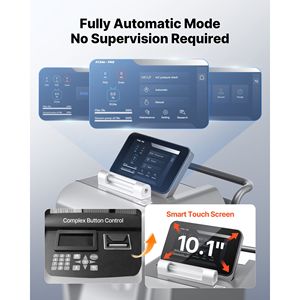 Machine de récupération de réfrigérant R134a entièrement automatique, précision de 98,5 %, écran tactile de 10,1 pouces, outil de réparation automobile avec récupération de climatisation et aspiration - Product Image 3
