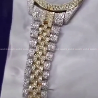Reloj de Pulsera Mecánico Automático de Lujo de Acero Inoxidable con Esfera de Piedra Exótica y Diamantes Cultivados en Laboratorio, Stonewels Malaquita Ónix Meteorito